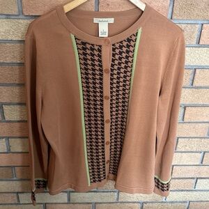 Vintage Bechamel Retro Houndstooth Button Up Cardigan Size Large